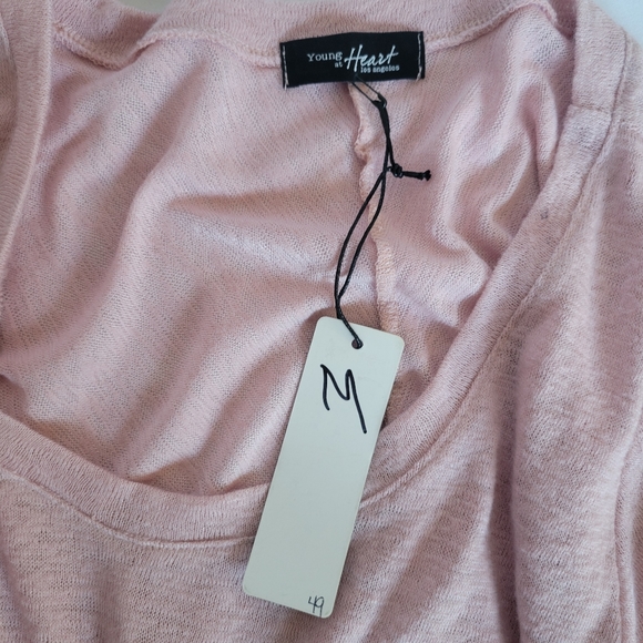 'Young at Heart' Pink Soft/stretch Shirt Long w/Ruching on Back Size Med NWT - Picture 8 of 12